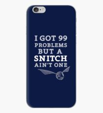 99 Problems But A Snitch Ain't One - Blue iPhone Case