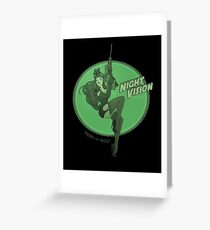 Night Vision Pin Up Greeting Card