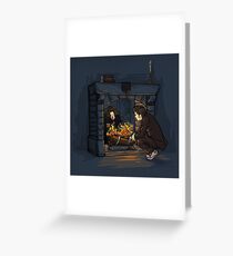 The Witch in the Fireplace Greeting Card