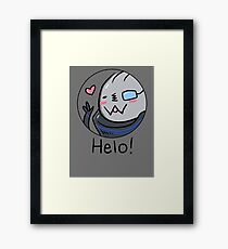 Garr-Bear Says Helo Framed Print