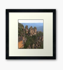 Three Sisters Blue Mountains Framed Print