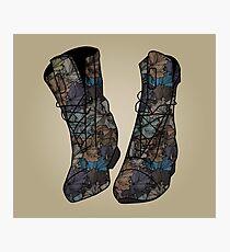Floral Boots Photographic Print