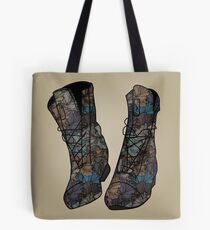 Floral Boots Tote Bag