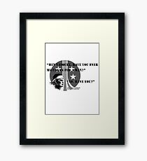 Pvt. Vasquez quote Framed Print