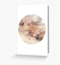 Pastel Origami Birds Greeting Card