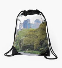 City amongst the trees Drawstring Bag