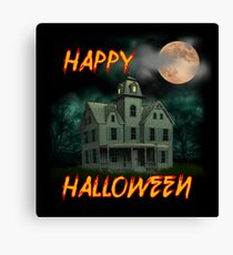 Haunted Mansion - Happy Halloween Canvas Print