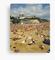 Bournemouth Beach UK, 1980s. Canvas Print