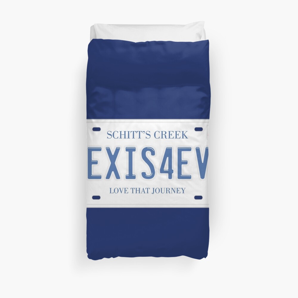 Ted and Alexis License Plate Duvet Cover