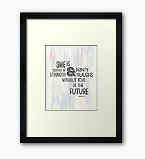 Pretty Painted Modern Typographic Bible Verse. Framed Print