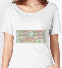 Camiseta ancha para mujer Vintage NYC Political Ward Map (1870)