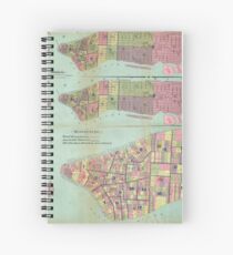 Cuaderno de espiral Vintage NYC Political Ward Map (1870)