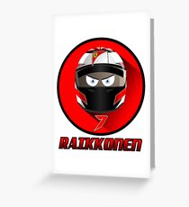 Kimi RAIKKONEN_2015_Helmet #7 Greeting Card