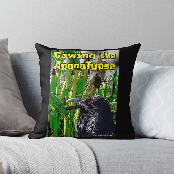Cawing the Apocalypse Throw Pillow