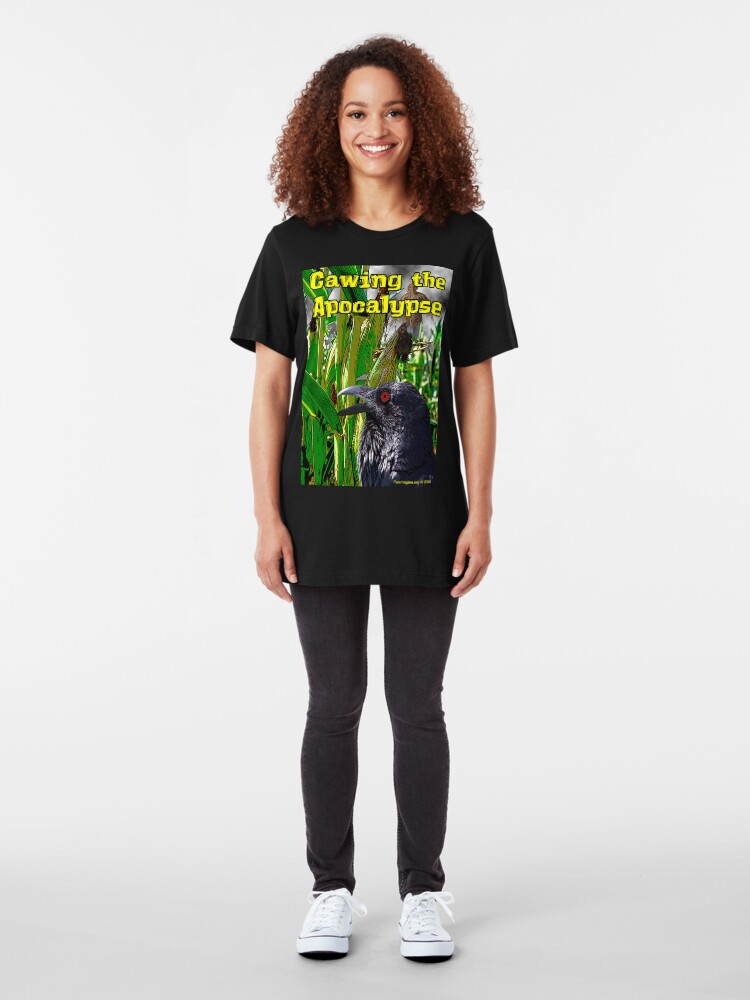 Alternate view of Cawing the Apocalypse Slim Fit T-Shirt