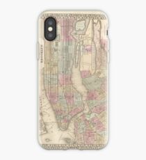 Vinilo o funda para iPhone Vintage Map of NYC and Brooklyn (1882)