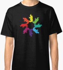 Color: White Rhino Rainbow Pinwheel Classic T-Shirt