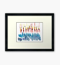 Menorah in Watercolor Framed Print