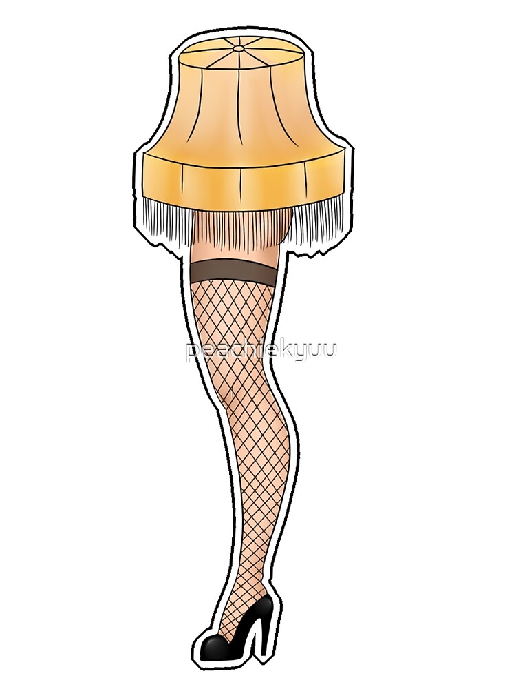 &quot;Christmas Story Leg Lamp&quot; Sticker by peachiekyuu | Redbubble