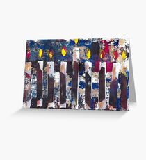 Menorah, mixed media Greeting Card