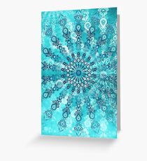 turquoise mandala Greeting Card