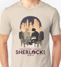Sherlock NYC - SCREENING - Night (Purple Logo) Unisex T-Shirt