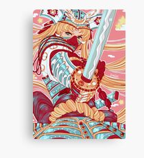 Samurai Moon Canvas Print