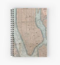 Cuaderno de espiral Vintage Map of New York City (1899)