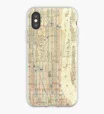 Vinilo o funda para iPhone Vintage Map of The NYC Railways (1899)
