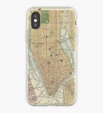 Vinilo o funda para iPhone Vintage Map of New York City (1910)