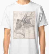 Camiseta clásica Vintage Coastal Map of New York City (1910)