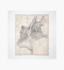 Pañuelo Vintage Coastal Map of New York City (1910)