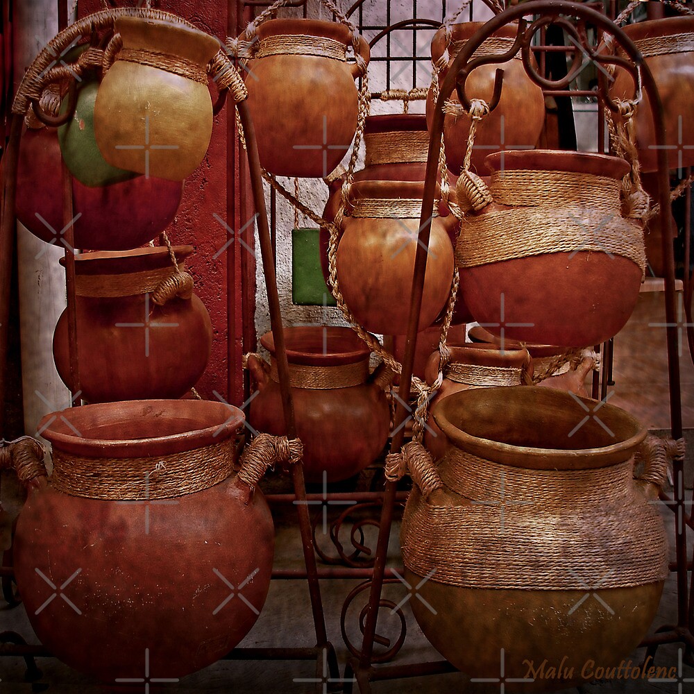 "Mexican Clay Pots" by MaluC | Redbubble