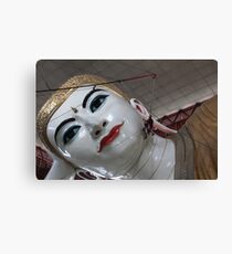 Shaving Buddah Canvas Print