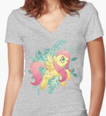 Flutter Nature Women's Fitted V-Neck T-Shirt