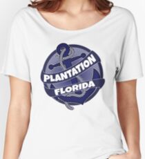 Plantation Florida anchor swirl Women's Relaxed Fit T-Shirt