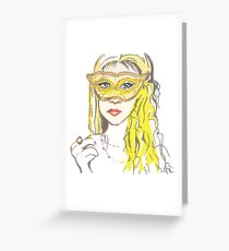 masquerade woman Greeting Card