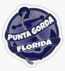 Punta Gorda Florida anchor swirl Sticker
