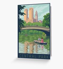 Bow Bridge in Central Park Greeting Card