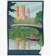 Bow Bridge in Central Park Poster