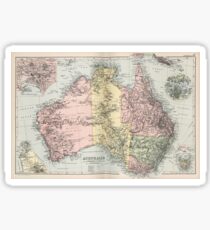 Vintage Map of Australia (1891) Sticker