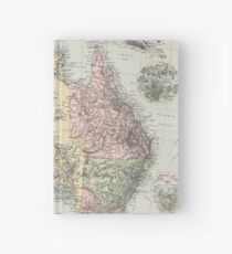 Vintage Map of Australia (1891) Hardcover Journal