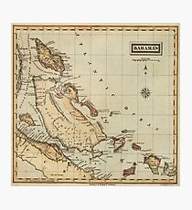 Vintage Map of The Bahamas (1823) Photographic Print