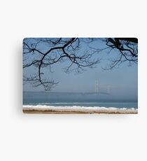 Foggy Mackinac Bridge Canvas Print
