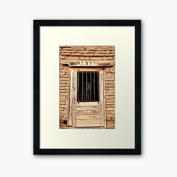 Western Jail House Door Framed Art Print