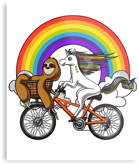 sloth riding a bike