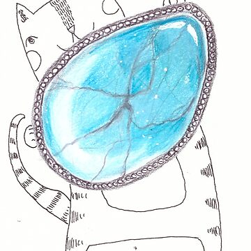 Artwork thumbnail, Turquoise Cat by tammymurdock