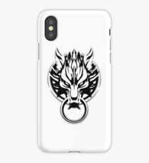 Cloud Strife's Wolf Emblem (Black) iPhone Case