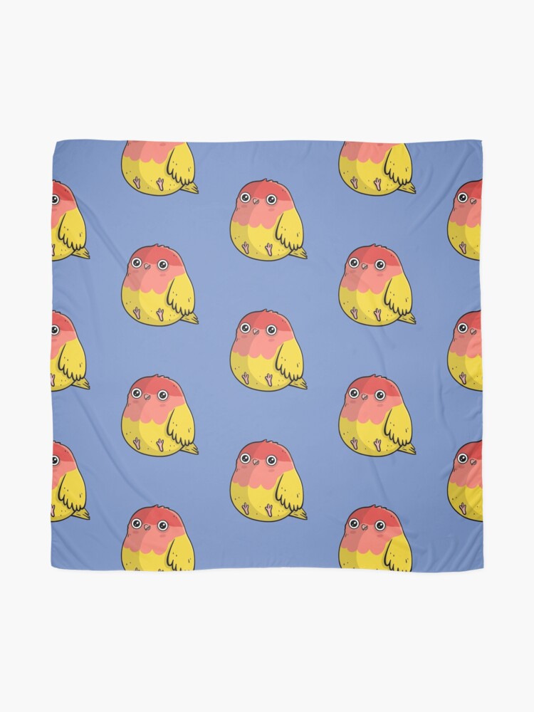 Alternate view of Cute Lutino Lovebird Chubby Bird Design Scarf