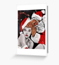 LUCILLE BALL as SANTAS BABY ! Greeting Card